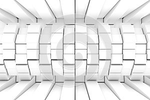 Black and white boxes abstract background 3D