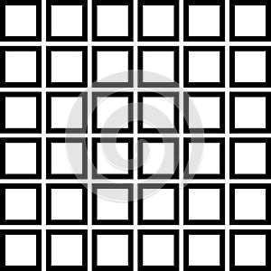 Black And White Boxes Pattern Repeated Design On White Background