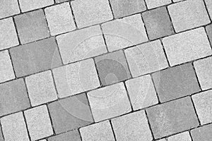 Black and White Brick Sidewalk