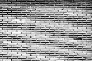 Black and white brick wall texture and background.