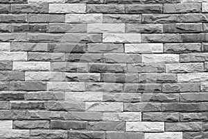 Black and white brick wall texture background