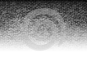 Black and white brick wall texture background