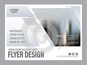 Black and white Brochure Layout design template. Annual