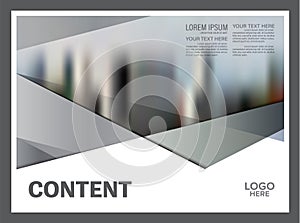 Black and white Brochure Layout design template. Annual Report Flyer Leaflet cover Presentation Modern background.