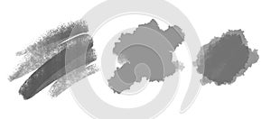 Black and white brush texture set graphic