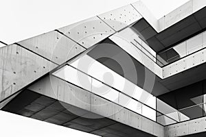 Black and white brutalist architecture AIG51A