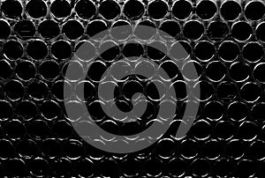 Black and white bubble wrap concept with contour halos photo