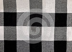 Black and white buffalo plaid textile