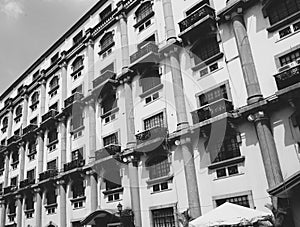Black and White Building Exterior