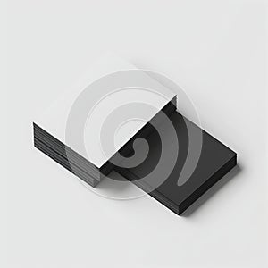 Black and white business card mockup