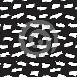 Black and White Camouflage Abstract Seamless Pattern Background