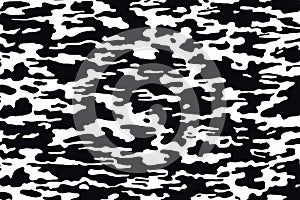 Black and white camouflage repeats seamless. Masking camo. Classic clothing print. monochrome seamless pattern