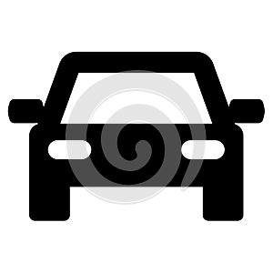 Black and white car icon