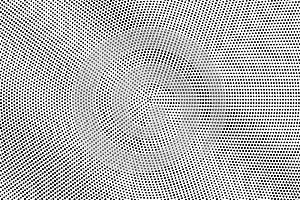 Black on white centered halftone texture. Smooth dotwork gradient. Dotted vector background