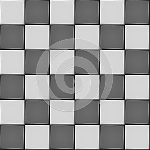 Black and white ceramic tile seamless pattern