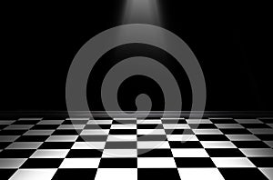 Black and white checkered floor photo