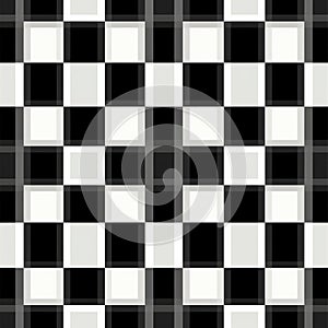 Abstract Checkered Pattern With Tonal Variations And Bold Color Blocks