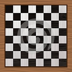 Black and white chess board