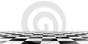 Black and white chessboard background