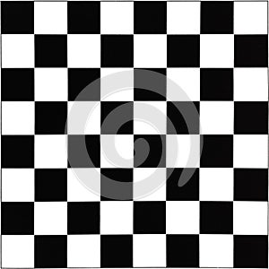 En blanco y negro tablero de ajedrez 