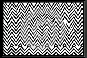 a black and white chevron pattern on a white background