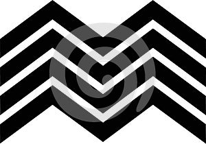 Black and White Chevron Zigzag Pattern Background