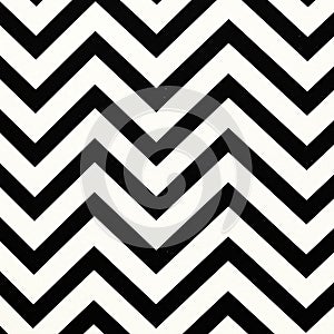 Black and white chevron pattern, featuring sharp, geometric zigzag lines alternating in