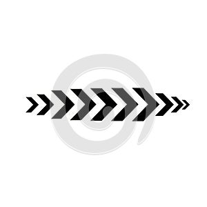 Black and white chevron pattern isolated on white background