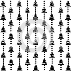 Black and White Christmas Pattern