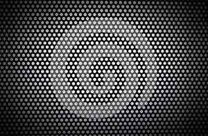Black-white circle with white holes and dark vignetting photo