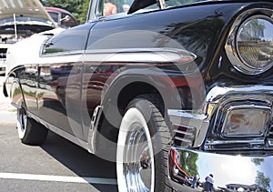 Black and White Classic Car