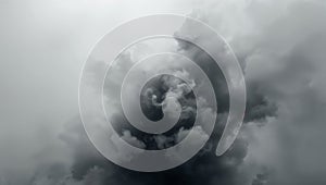 Black and White Cloud Scene