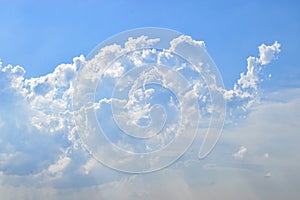 Black and white clouds in the sky