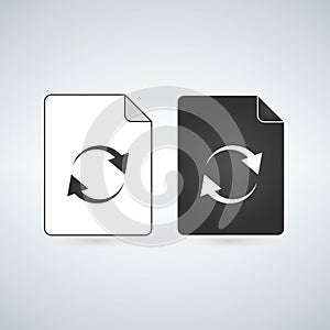 Black and white Coding HTML File Icon, vector illustration isolated on white background.