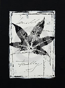 Black and white collage artwork