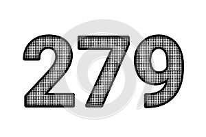 Black and white color number 279