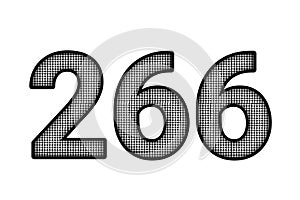 Black and white color number 266