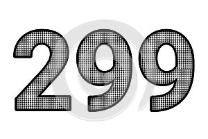 Black and white color number 299