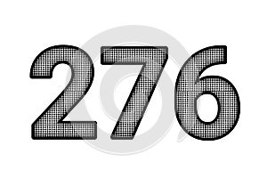 Black and white color number 276