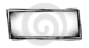 Black and White Comic Book Style Frame