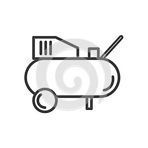 Black and white compressor sign