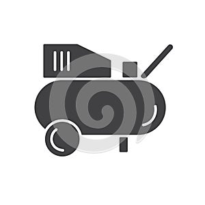 Black and white compressor sign