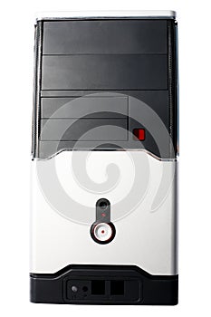 Black-white computer case