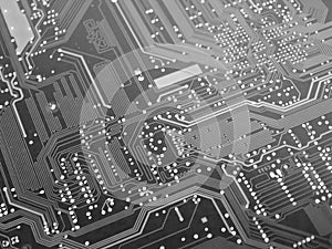 Black and White Computer Circuit Board photo