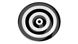 Black and White Concentric Circles Target Pattern