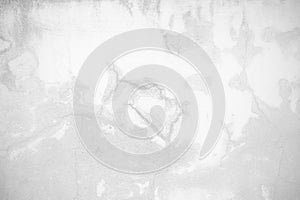 The black and white concept of a plain white plastered brick wall with cracks for backgrounds, patterns and textures for backgroun