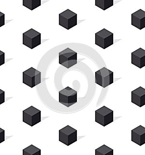 Black and white conncept geomerty seamless pattern.