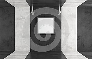 Black and white contemporary art gallery