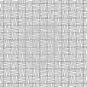 Black and White Contour Seamless Pattern of Uncolored Striped Squares for Page of Coloring Book photo