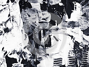 Black and white creative abstract hand painted background